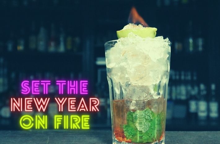 Set the New Year on Fire Cocktail Recipe