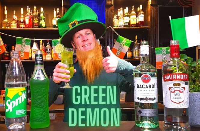 Green Demon | St. Patrick`s Day Cocktail Recipe